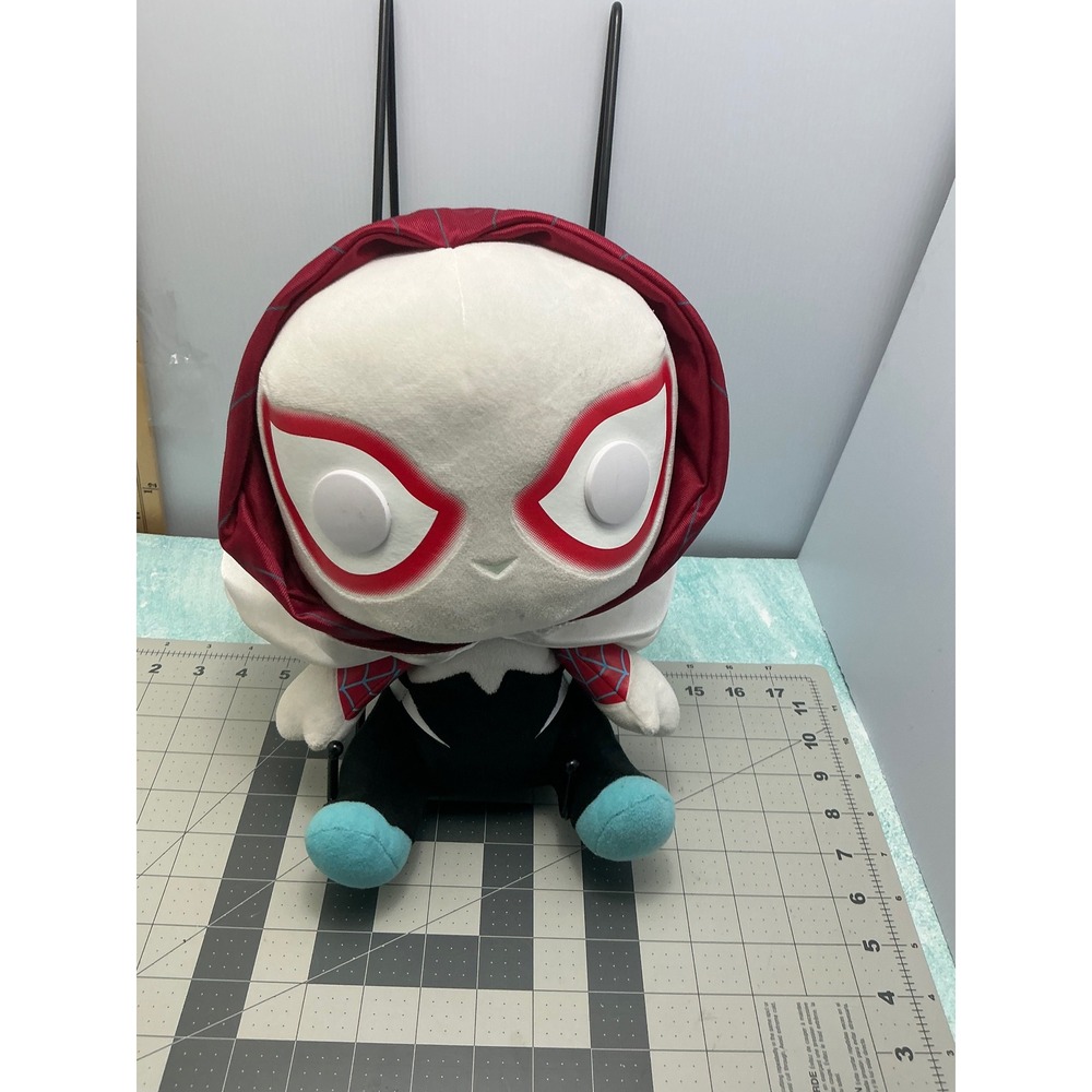 Marvel Spider-Gwen Ghost-Spider Plush Stuffed Toy White Black Pink 10 inch